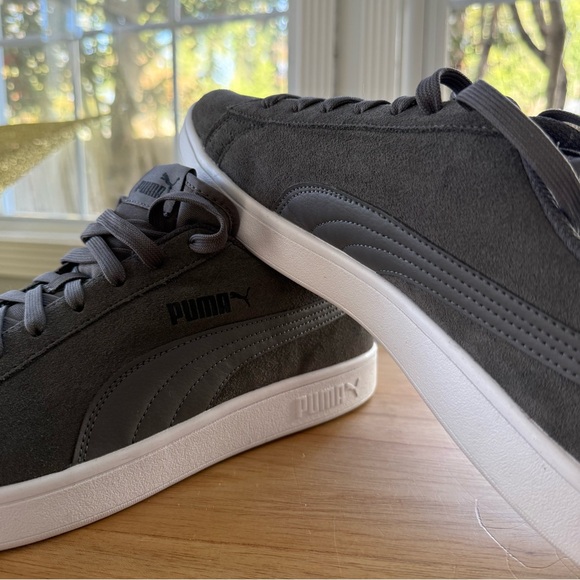Puma Gray Suede Low-Top Sneakers – SoftFoam+ Comfort – Men’s US 14 - Picture 2 of 10